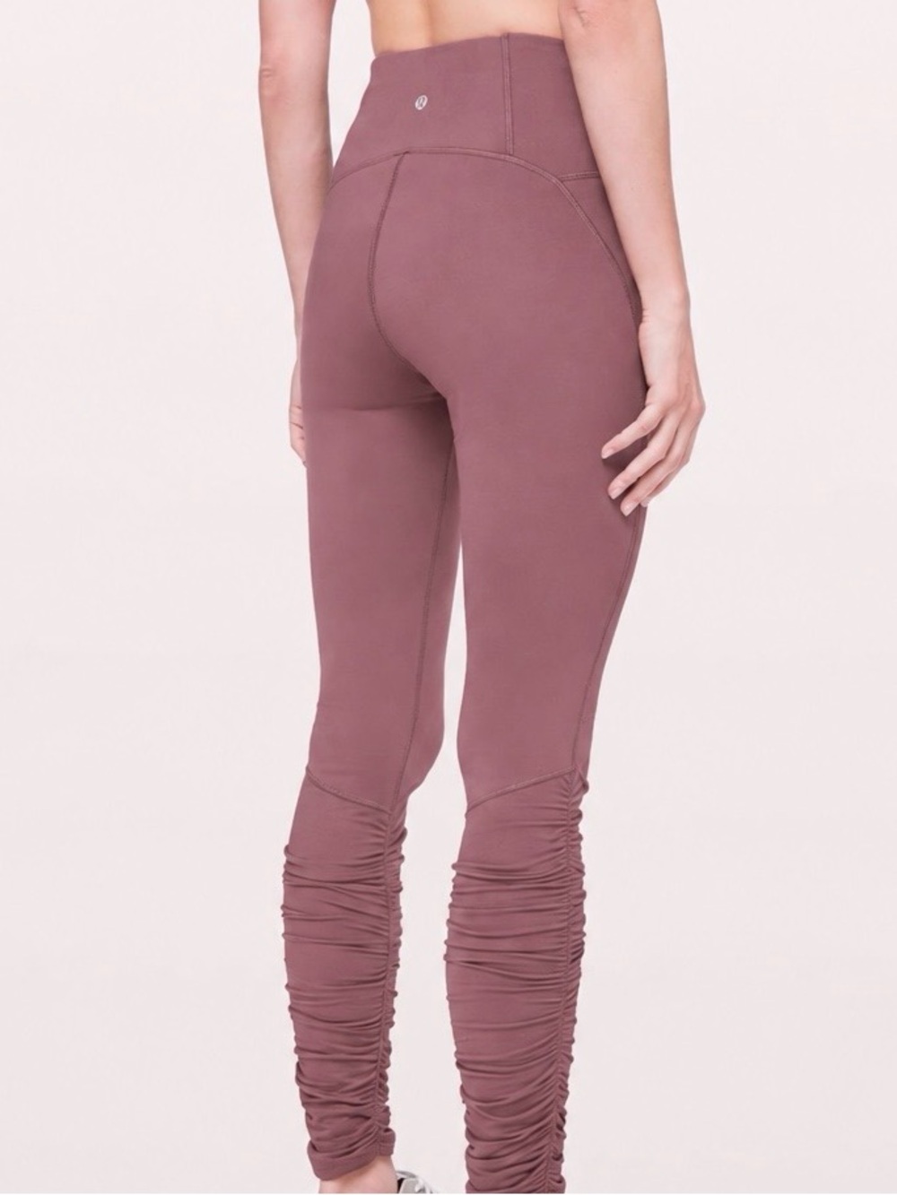 Lululemon High-Rise Ruched Leggings - Mauve Pink